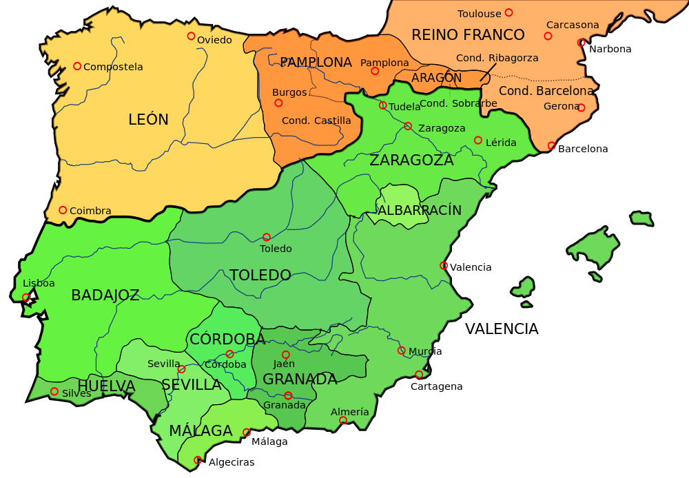 D. AFONSO HENRIQUES - O mapa completo de Portugal, com a ocupada